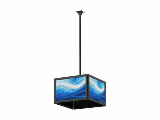 Single-sided and double-sided ceiling TVs for 32-65 inch screens, double-sided Monoprice TV stand with 360° digital signage ceiling.